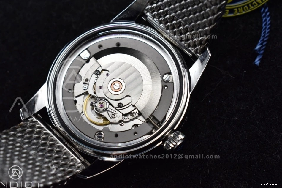 Ceramic BLSF SS Blue Dial and RG Blue II Bracelet Bezel A SuperOcean WaterResistant 1172 Mesh 42mm Heritage Bezel on 1213